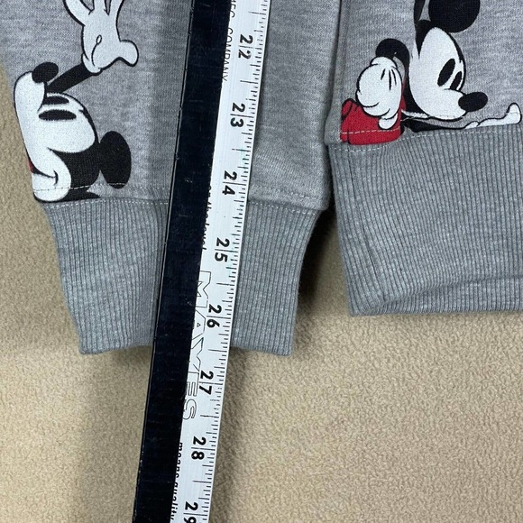Disney Mickey‎ Mouse Graphic Full Zip Hoodie Jacket Unisex XL Gray Pockets NWT - Picture 5 of 11